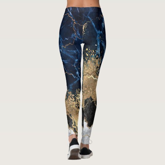 Marmor und Glitzer Leggings (Rückseite)