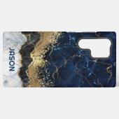 Marmor und Glitzer Samsung Galaxy Hülle (Rückseite (Horizontal))