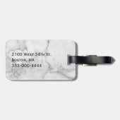 Marmor und Glitzer schauen mit Monogramm Gepäckanhänger (Rückseite horizontal)