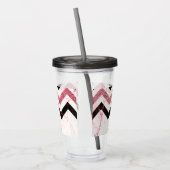 Marmor und Glitzer Zickzack Acryltrinkbecher (Links)