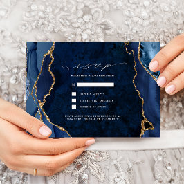 Marmor und Gold Agate Wedding RSVP Einladung