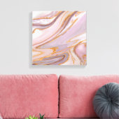 Marmor und Gold aus flüssiger Rose Leinwanddruck (Insitu (Wohnzimmer))