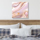 Marmor und Gold aus flüssiger Rose Leinwanddruck (Insitu (Schlafzimmer))