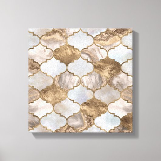 Marmor und Gold aus Marokko Leinwanddruck (Vorderseite)