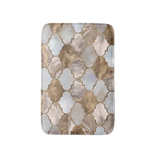 Marmor und Gold Badematte (Vorderseite Vertikal)