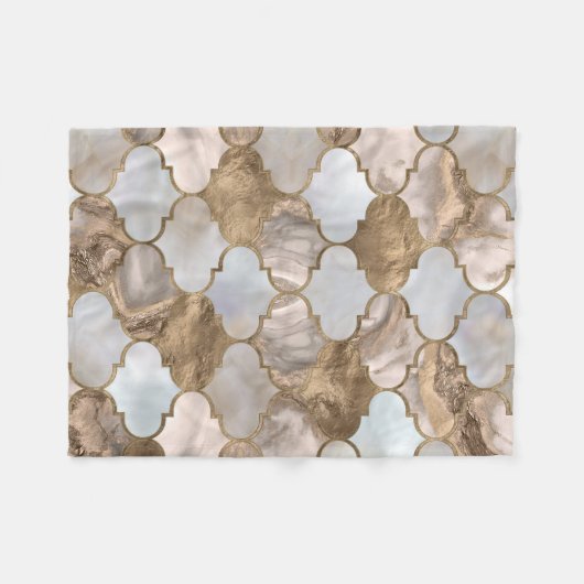 Marmor und Gold Fleecedecke (Vorderseite (Horizontal))