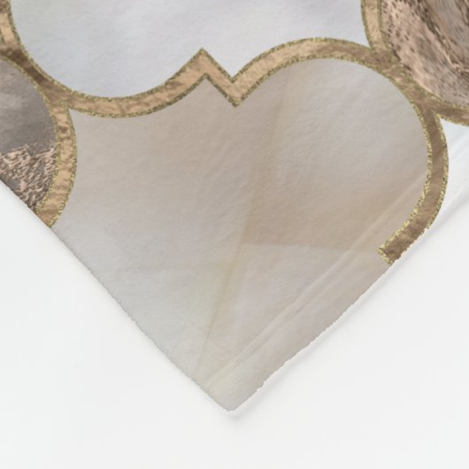 Marmor und Gold Fleecedecke (Ecke)