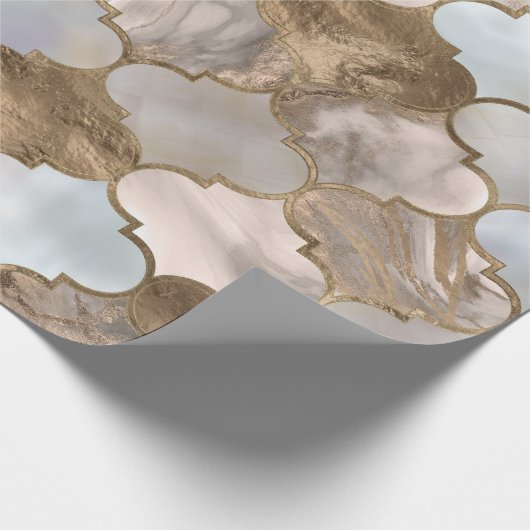 Marmor und Gold Geschenkpapier (Ecke)