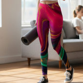 Marmor und Gold-Glitzer Leggings