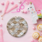 Marmor und Gold Pappteller (Party)