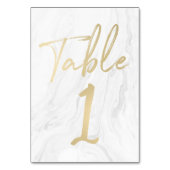 Marmor und Gold-Script | TISCHNUMMER 1 (Vorderseite)