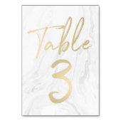 Marmor und Gold-Script | TISCHNUMMER 3 (Vorderseite)