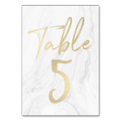 Marmor und Gold-Script | TISCHNUMMER 5 (Rückseite)