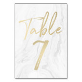Marmor und Gold-Script | TISCHNUMMER 7 (Vorderseite)