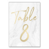 Marmor und Gold-Script | TISCHNUMMER 8 (Rückseite)