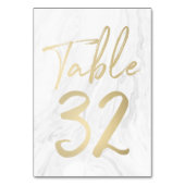 Marmor und Gold-Script | Tischnummer Card 32 (Vorderseite)