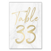 Marmor und Gold-Script | Tischnummer Card 33 (Vorderseite)