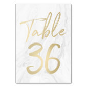 Marmor und Gold-Script | Tischnummer Card 36 (Rückseite)