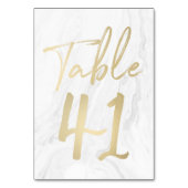 Marmor und Gold-Script | Tischnummer Card 41 (Rückseite)