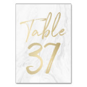 Marmor und Gold-Script | Tischnummer-Karte 37 Tischnummer (Rückseite)
