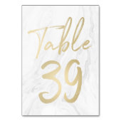 Marmor und Gold-Script | Tischnummer-Karte 39 Tischnummer (Rückseite)