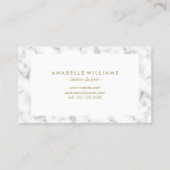 Marmor und Gold Visitenkarte (Rückseite)