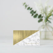 Marmor und Gold Visitenkarte (Stehend Vorderseite)