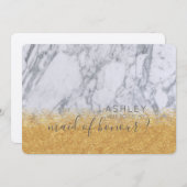 Marmor und Gold werden Sie meine Trauzeugin sein Einladung (Vorne/Hinten)