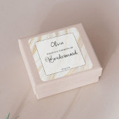 Marmor- und Goldbridmaid-Kerzenaufkleber Quadratischer Aufkleber