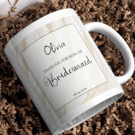 Marmor- und Goldbridmaid-Kerzenaufkleber Quadratischer Aufkleber