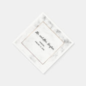 Marmor und goldene Hochzeit Serviette (Ecke)