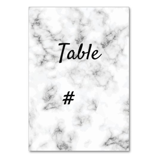 Marmor und goldene Tischnummer (Rückseite)