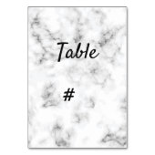 Marmor und goldene Tischnummer (Vorderseite)