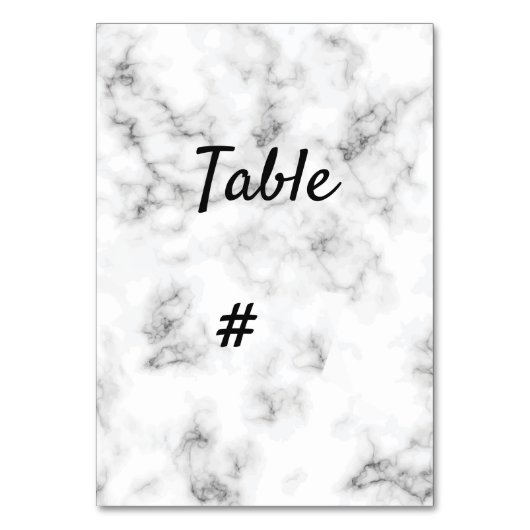 Marmor und goldene Tischnummer (Vorderseite)
