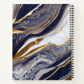 Marmor und goldener Boden Notizblock (Rückseite)
