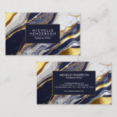 Marmor und goldener Boden Visitenkarte (Vorne/Hinten)