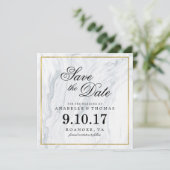 Marmor und Goldhochzeit speichern das Datum Save The Date (Stehend Vorderseite)
