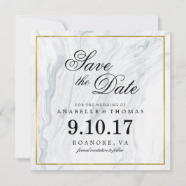 Marmor und Goldhochzeit speichern das Datum Save The Date