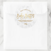 Marmor- und Goldkarosseriekennzeichnungen Runder Aufkleber (Tasche)