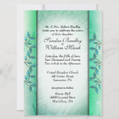 Marmor und grüne Hochzeitsfeier Einladung (Vorderseite)