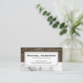 Marmor und Holz Visitenkarte (Stehend Vorderseite)