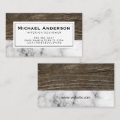Marmor und Holz Visitenkarte (Vorne/Hinten)