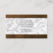 Marmor und Holzschnitt Visitenkarte (Rückseite)