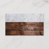 Marmor und Holzschnitt Visitenkarte (Rückseite)