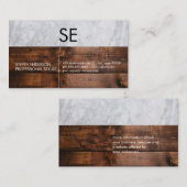 Marmor und Holzschnitt Visitenkarte (Vorne/Hinten)