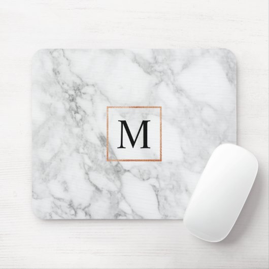 Marmor- und Imitat-Foil-Border-Monogram-Maus-Pad Mousepad (Mit Mouse)