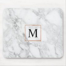Marmor- und Imitat-Foil-Border-Monogram-Maus-Pad