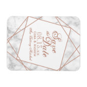 Marmor und Imitat Rose Gold Magnet (Horizontal)