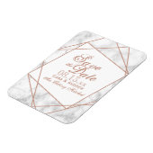 Marmor und Imitat Rose Gold Magnet (Linke Seite)