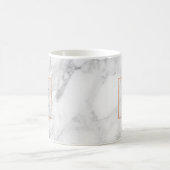 Marmor und Imitate Foil Border Monogram Initial Ta Kaffeetasse (Mittel)